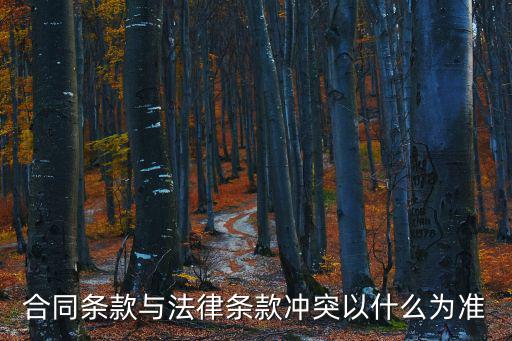 合同條款與法律條款沖突以什么為準(zhǔn)