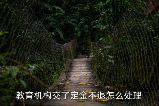 教育機(jī)構(gòu)交了定金不退怎么處理