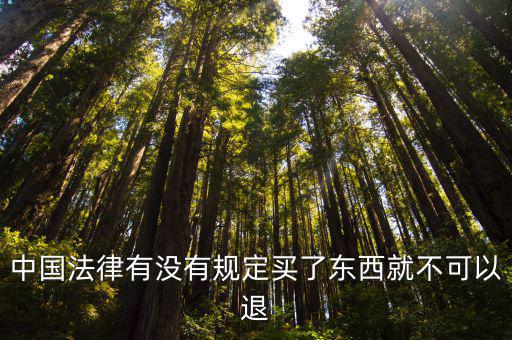 中國(guó)法律有沒(méi)有規(guī)定買了東西就不可以退