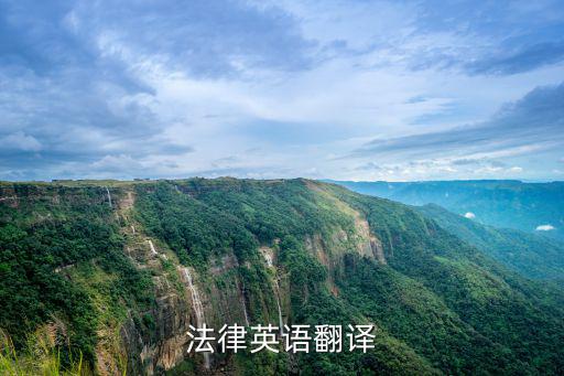 法律英語(yǔ)翻譯