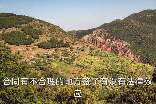 不合法合同簽了有效嗎，合同有不合理的地方簽了有沒有法律效應(yīng)