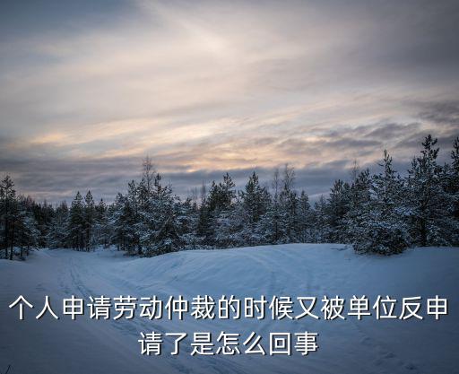 個(gè)人申請(qǐng)勞動(dòng)仲裁的時(shí)候又被單位反申請(qǐng)了是怎么回事