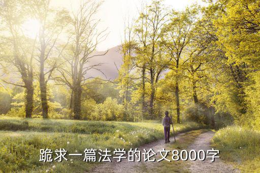 跪求一篇法學(xué)的論文8000字