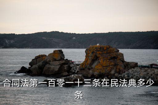 合同法第一百零一十三條在民法典多少條