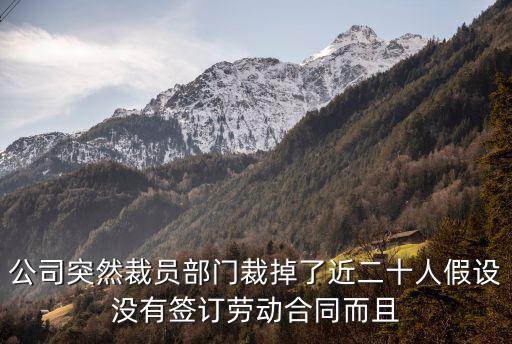 公司突然裁員部門裁掉了近二十人假設(shè)沒(méi)有簽訂勞動(dòng)合同而且