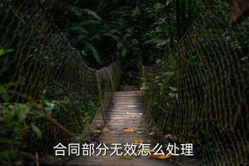 合同部分無(wú)效怎么處理