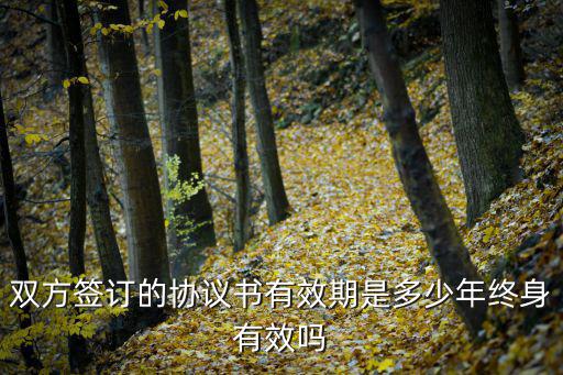 雙方簽訂的協(xié)議書有效期是多少年終身有效嗎