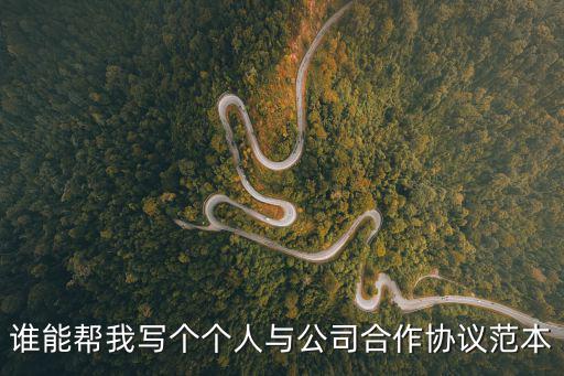 誰能幫我寫個個人與公司合作協(xié)議范本