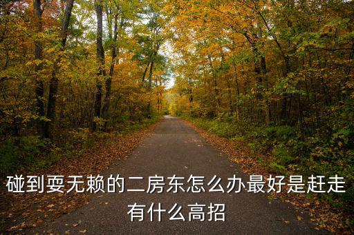 對付二房東的最好辦法，碰到耍無賴的二房東怎么辦最好是趕走有什么高招