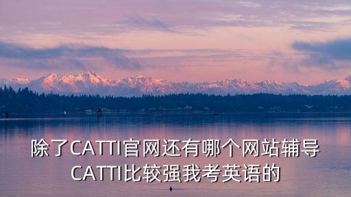 除了CATTI官網(wǎng)還有哪個(gè)網(wǎng)站輔導(dǎo)CATTI比較強(qiáng)我考英語的