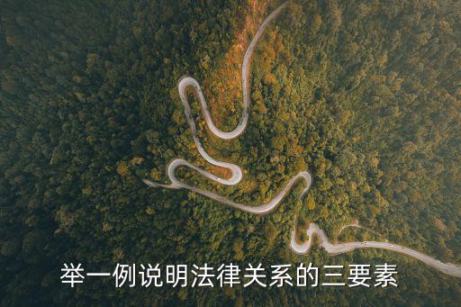 舉一例說明法律關(guān)系的三要素