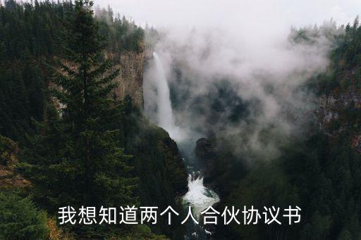 我想知道兩個人合伙協(xié)議書