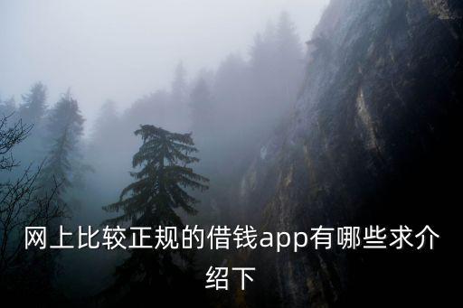 正規(guī)的借款平臺有哪些，正規(guī)借款的平臺都有什么呢