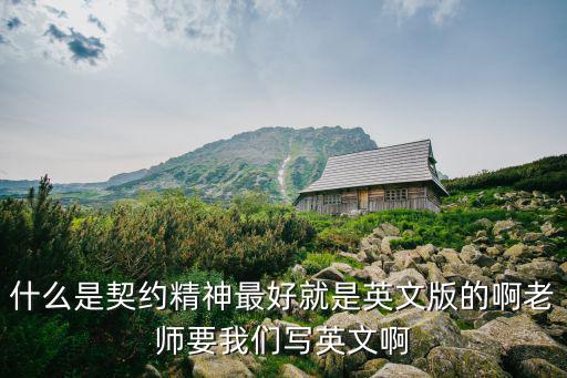 什么是契約精神最好就是英文版的啊老師要我們寫英文啊