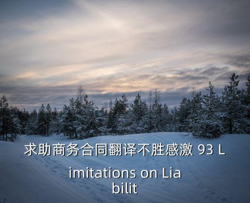 商務(wù)合同英文怎么說，商務(wù)英語合同翻譯求推薦