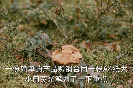 簡易銷售合同，求助簡單的商品購銷合同