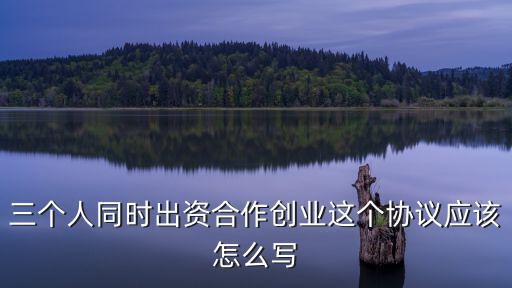 三個(gè)人同時(shí)出資合作創(chuàng)業(yè)這個(gè)協(xié)議應(yīng)該怎么寫