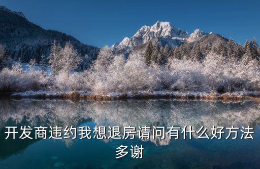 開(kāi)發(fā)商違約我想退房請(qǐng)問(wèn)有什么好方法多謝