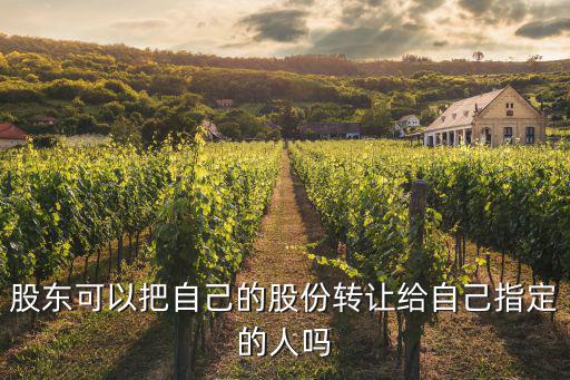 股東可以把自己的股份轉(zhuǎn)讓給自己指定的人嗎
