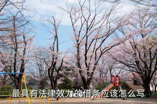 最具有法律效力的借條應(yīng)該怎么寫