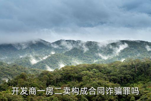開發(fā)商一房二賣構成合同詐騙罪嗎