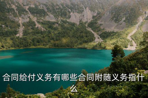 合同給付義務(wù)有哪些合同附隨義務(wù)指什么