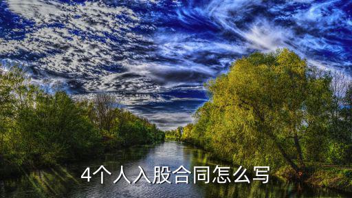 4個(gè)人入股合同怎么寫