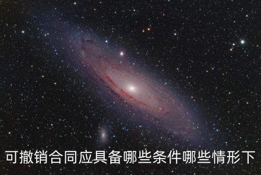可撤銷合同應(yīng)具備哪些條件哪些情形下