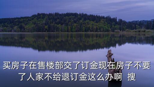 買房子在售樓部交了訂金現(xiàn)在房子不要了人家不給退訂金這么辦啊  搜