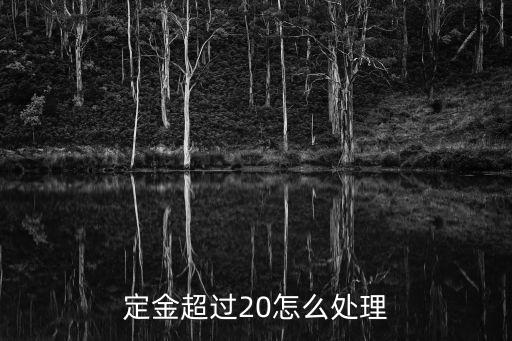 定金超過20怎么處理