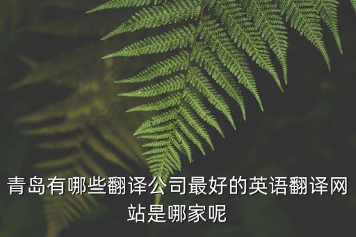 青島有哪些翻譯公司最好的英語(yǔ)翻譯網(wǎng)站是哪家呢