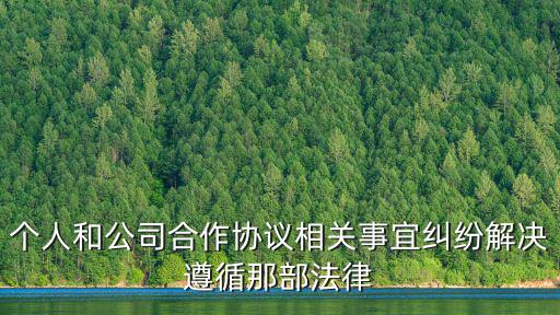 個(gè)人與公司合作協(xié)議糾紛，個(gè)人和公司合作協(xié)議相關(guān)事宜糾紛解決遵循那部法律