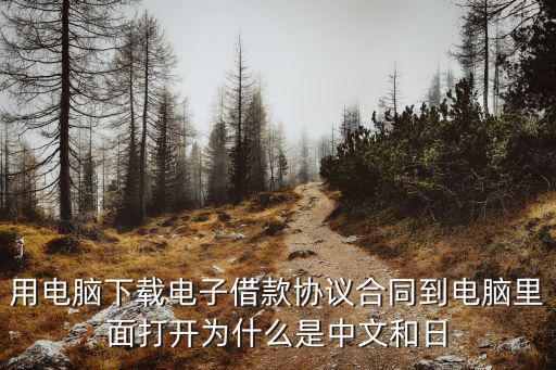 用電腦下載電子借款協(xié)議合同到電腦里面打開為什么是中文和日
