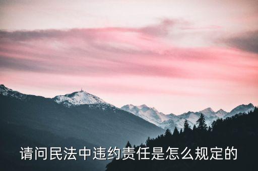請問民法中違約責任是怎么規(guī)定的