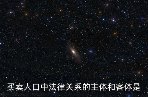 買賣雙方的法律關(guān)系，買賣人口中法律關(guān)系的主體和客體是