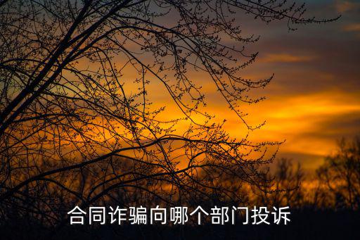 合同詐騙找哪個部門解決最快，合同詐騙該由哪個部門負責