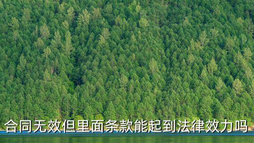 合同無效責(zé)任條款有效嗎，無效合同的違約條款是否有效