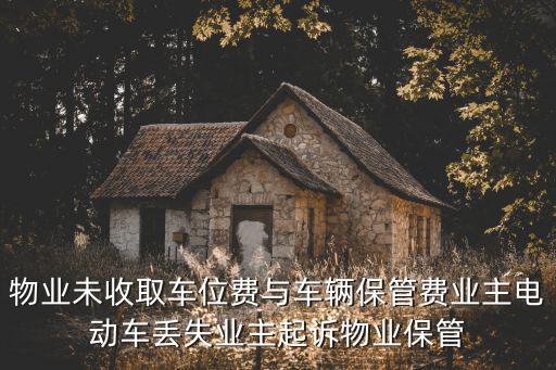 保管合同糾紛，物業(yè)未收取車位費(fèi)與車輛保管費(fèi)業(yè)主電動(dòng)車丟失業(yè)主起訴物業(yè)保管