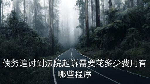 借貸民事糾紛起訴流程和費用多少，債務追討到法院起訴需要花多少費用有哪些程序