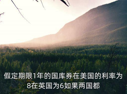 假定期限1年的國庫券在美國的利率為8在英國為6如果兩國都