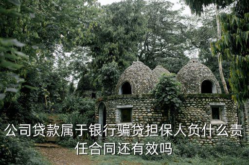 公司貸款屬于銀行騙貸擔保人負什么責任合同還有效嗎