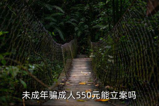 未成年騙成人550元能立案嗎