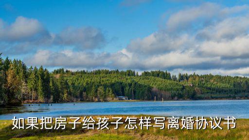如果把房子給孩子怎樣寫離婚協(xié)議書