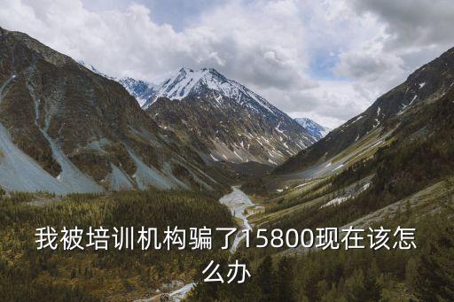 我被培訓(xùn)機(jī)構(gòu)騙了15800現(xiàn)在該怎么辦