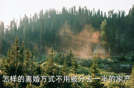 離婚如何不分割財(cái)產(chǎn)，怎樣的離婚方式不用被分去一半的家產(chǎn)