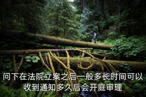 問(wèn)下在法院立案之后一般多長(zhǎng)時(shí)間可以收到通知多久后會(huì)開(kāi)庭審理