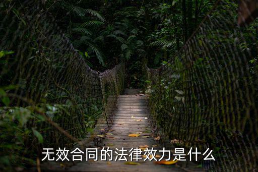 無(wú)效合同的法律效力是什么