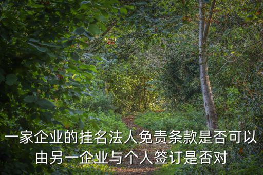 一家企業(yè)的掛名法人免責(zé)條款是否可以由另一企業(yè)與個(gè)人簽訂是否對