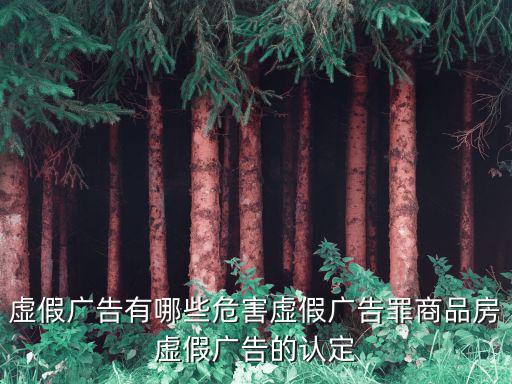 虛假?gòu)V告有哪些危害虛假?gòu)V告罪商品房虛假?gòu)V告的認(rèn)定