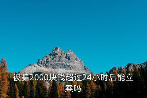 被騙2000塊錢超過24小時后能立案嗎